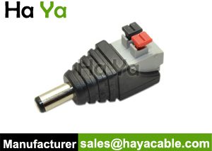 DC Plug Adapter Terminal Block with Push Button