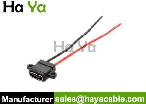 ILC-10 Type-C Female Chassis Waterproof 2P Solder Wire
